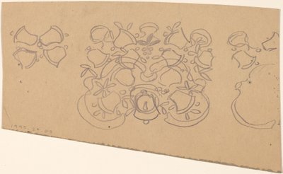 Studie voor een randontwerp [verso] door Charles Sprague Pearce