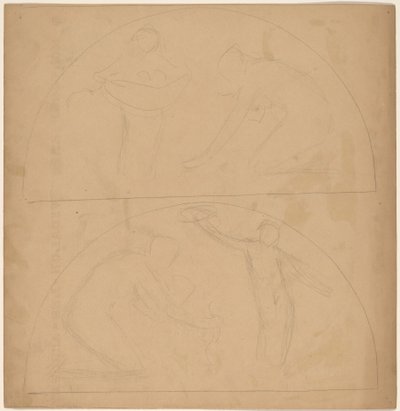 Studie voor een randontwerp door Charles Sprague Pearce