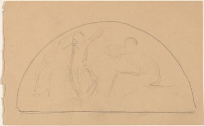 Studie voor een lunet door Charles Sprague Pearce
