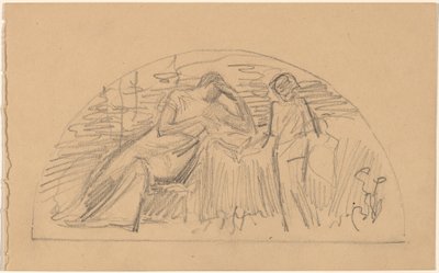 Studie voor een Lunet door Charles Sprague Pearce
