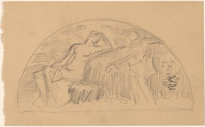 Studie voor een lunet door Charles Sprague Pearce