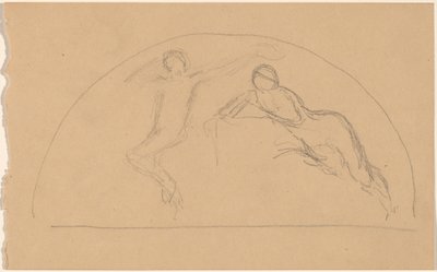 Studie van Figuren in een Lunet door Charles Sprague Pearce