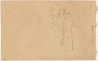 Studie van Figuren (verso) door Charles Sprague Pearce