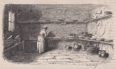 Een zuivelboerderij, uit Le Magasin Pittoresque, ca. 1852 door Charles Tamisier