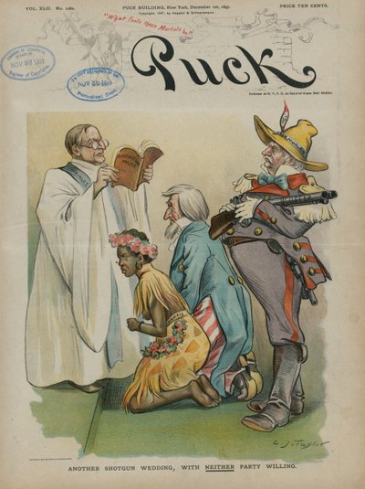 Nog een schijnhuwelijk, met geen van beide partijen bereid, 1897 door Charles Taylor