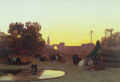 De karavaan in rust door Charles Theodore  Frere