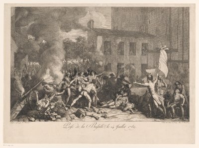 Bestorming van de Bastille, 14 juli 1789 door Charles Thevenin