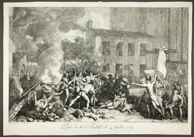 Het veroveren van de Bastille, 14 juli 1789 door Charles Thevenin