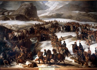 Oversteek van de Grote Sint-Bernhard door het Franse leger op 20 mei door Charles Thevenin