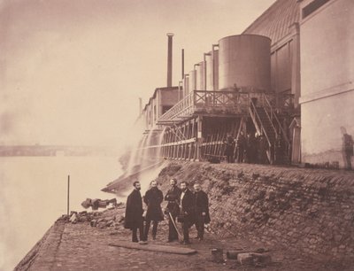 Watertanks Buiten de Annex, Parijs Exposition Universelle door Charles Thurston Thompson