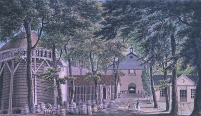 Messrs Beaufoy, Azijnfabriek, voorheen Cupor Gardens door Charles Tomkins
