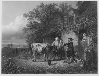 De koeienarts, van het schilderij in de Koninklijke Collectie door Charles Tschaggeny
