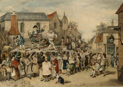 Een kermis in Woodstock, 1838 door Charles Turner