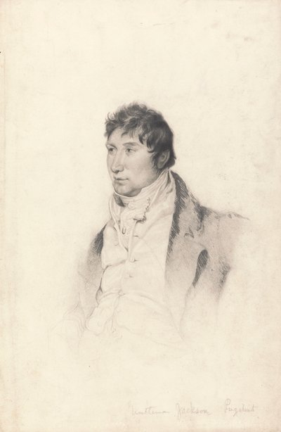 Een portretstudie voor de gravure van Gentleman Jackson door Charles Turner