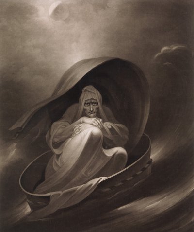 Een Heks die naar Aleppo vaart in een Zeef, 1 december 1807 door Charles Turner