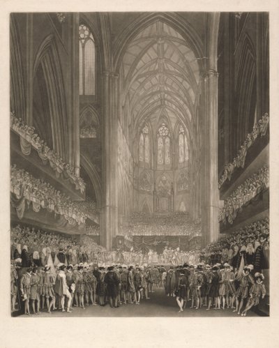 Kroning van koning George IV in Westminster Abbey door Charles Turner