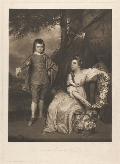 George Viscount Malden en Lady Elizabeth Capel door Charles Turner