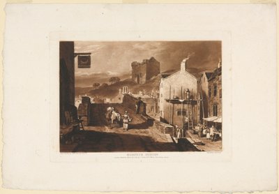 Morpeth, Northumberland, uit de Liber Studiorum, 1809 door Charles Turner