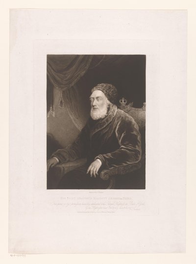 Portret van George III van het Verenigd Koninkrijk door Charles Turner