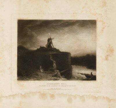 De molen van Rembrandt door Charles Turner