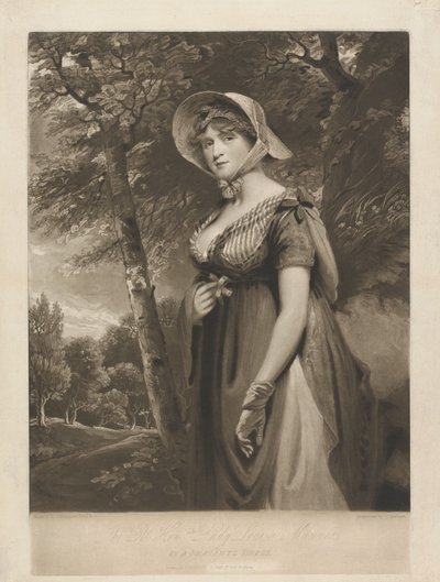 De zeer geachte Lady Louisa Manners in een boerenkleding door Charles Turner