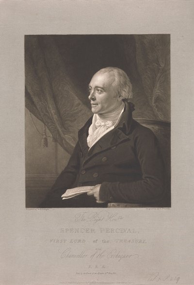 De zeer eerbiedwaardige Spencer Perceval door Charles Turner