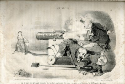 Illustratie door Charles Vernier (? -1887) in Le Charivari door Charles Vernier