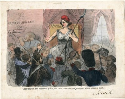 Le Charivari, Satirisch in ZW door Charles Vernier
