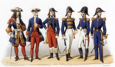 Uniformen van het Franse leger: Marineofficieren door Charles Vernier