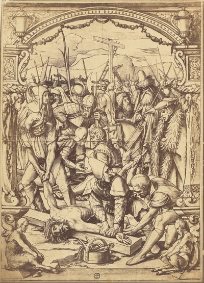 Christus is aan het kruis genageld door Charles Von Bouell