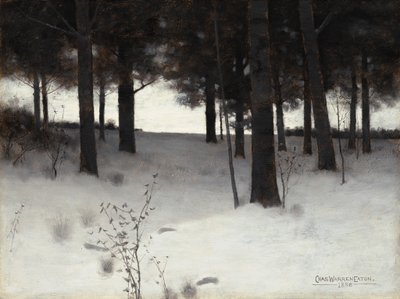 Bossen in de Winter door Charles Warren Eaton