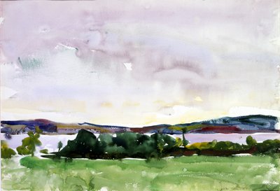 New Hampshire Lake--Raymond, 1927 door Charles Webster Hawthorne