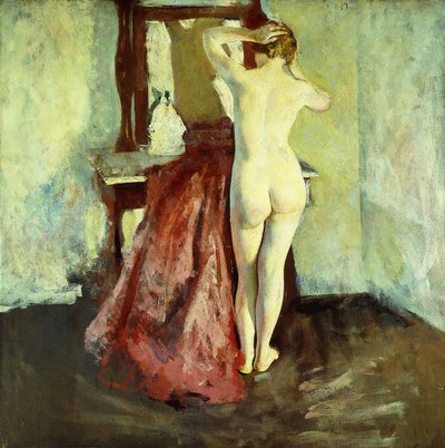 Naakt voor Spiegel door Charles Webster Hawthorne