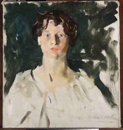 Portret van een vrouw door Charles Webster Hawthorne