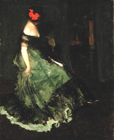 De rode strik, c.1902 door Charles Webster Hawthorne