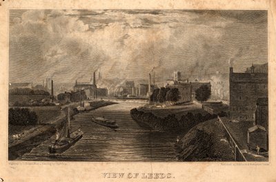 Uitzicht op Leeds, gegraveerd door J. Cousen, voor 1827 (gravure) door Charles West (after) Cope
