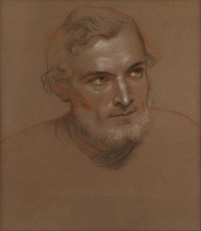 Hoofd van een man door Charles West Cope