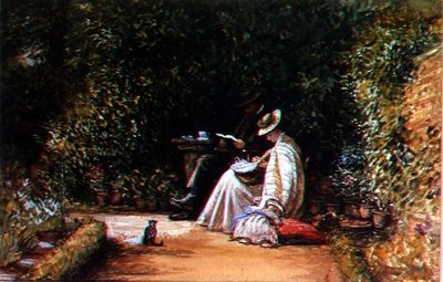 De heer en mevrouw Auchmutz en hun zoon door Charles West Cope