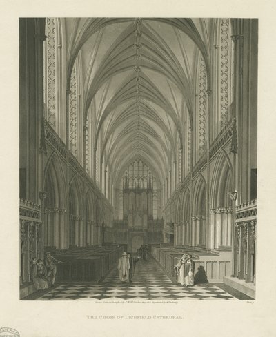 Interieur van Lichfield Kathedraal - Koor door Charles Wild