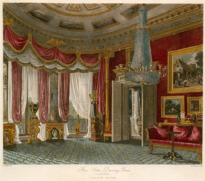 Roze satijnen salon, Carlton House, Londen door Charles Wild