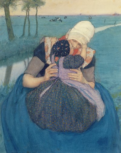 Moeder en Kind, 1900 door Charles William Bartlett
