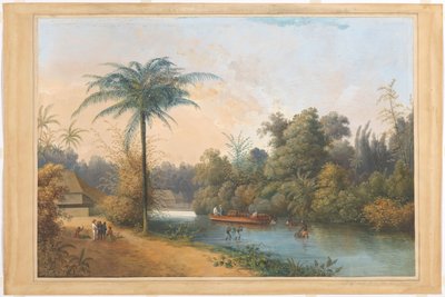 Waterval te Tjieroek Betong Java door Charles William Meredith van de Velde