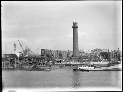 Shot Tower en Loodfabriek, Belvedere Road, Lambeth, Greater London Authority door Charles William Prickett