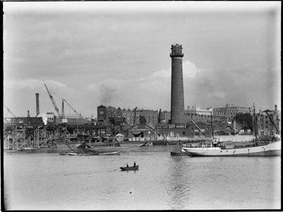 Shot Tower en Loodwerken, Belvedere Road, Lambeth, Greater London Authority door Charles William Prickett
