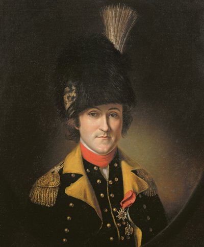 Charles Armand Tretin (1751-93) Marquis de la Rouerie door Charles Willson Peale