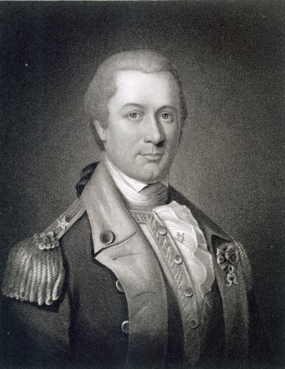 Generaal Otho Holland Williams (1749-94) gegraveerd door James Barton Longacre (1794-1869) door Charles Willson Peale