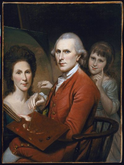Zelfportret met Angelica en Portret van Rachel door Charles Willson Peale