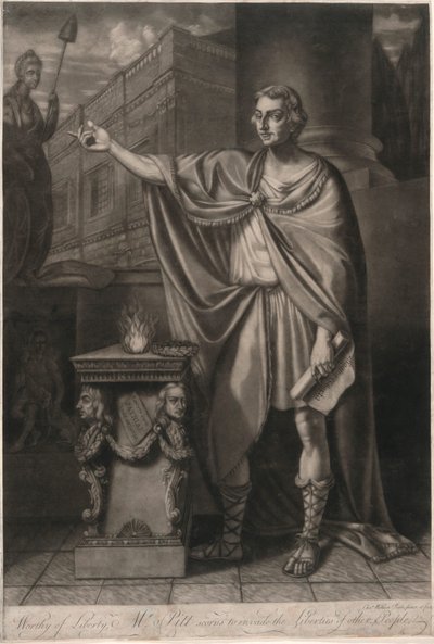 Waardig van Vrijheid, Mr. Pitt Veracht het Binnenvallen van de Vrijheden van Andere Mensen door Charles Willson Peale