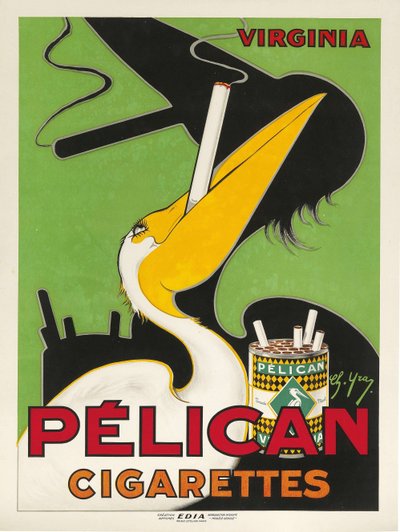 Pelican Sigaretten, c. 1930 door Charles Yray