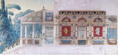 Ontwerp voor een Hotel Particulier op de Champs Elysees voor Hortense de Beauharnais (1783-1837), Koningin van Holland door Charles and Fontaine Percier